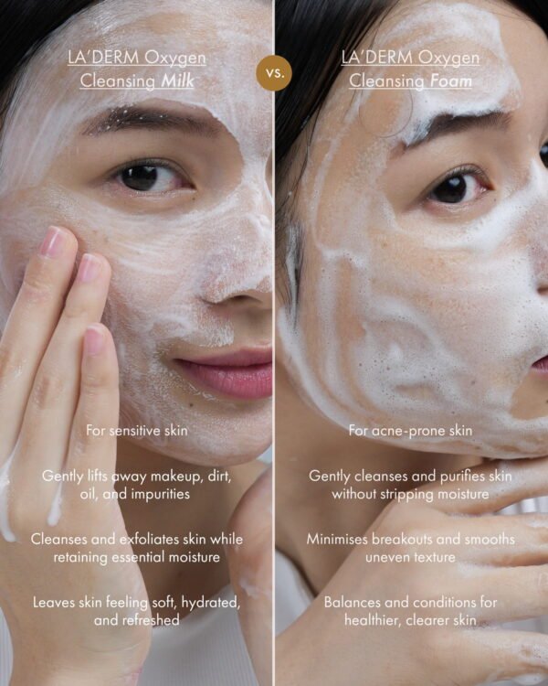 LA’DERM Oxygen Cleansing Foam Usage (1) LA’DERM Oxygen Cleansing Foam